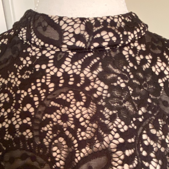 Chi Chi London Black Lace Crinoline Flare Holiday Party Event Dress- Sz-20 - Picture 3 of 16